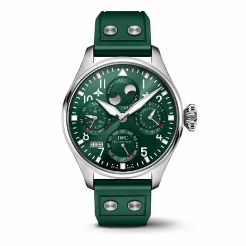 IWC Big Pilot's Watch Perpetual Calendar Stainless Steel / Green IW5036-08 (IW503608)